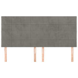 Vidaxl hoofdbord lichtgrijs 180x5x118 128 cm fluweel