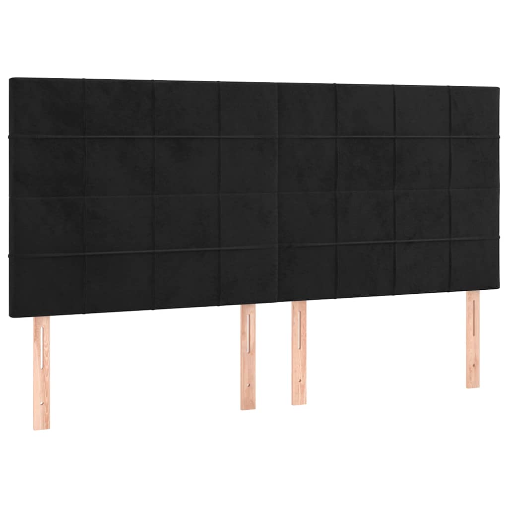 Vidaxl hoofdbord zwart 180x5x118 128 cm fluweel
