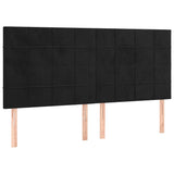 Vidaxl hoofdbord zwart 180x5x118 128 cm fluweel