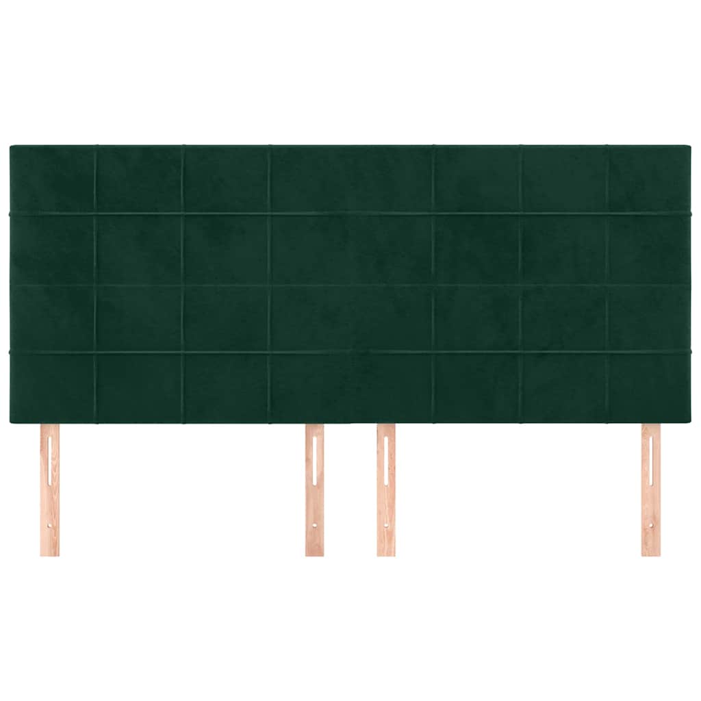 Vidaxl hoofdbord donkergroen 200x5x118 128 cm fluweel