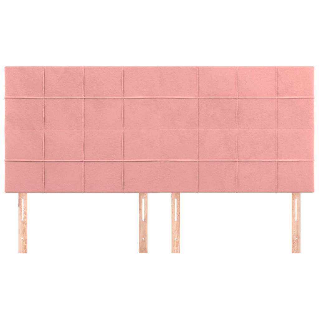 Vidaxl hoofdbord roze 200x5x118 128 cm fluweel