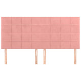 Vidaxl hoofdbord roze 200x5x118 128 cm fluweel