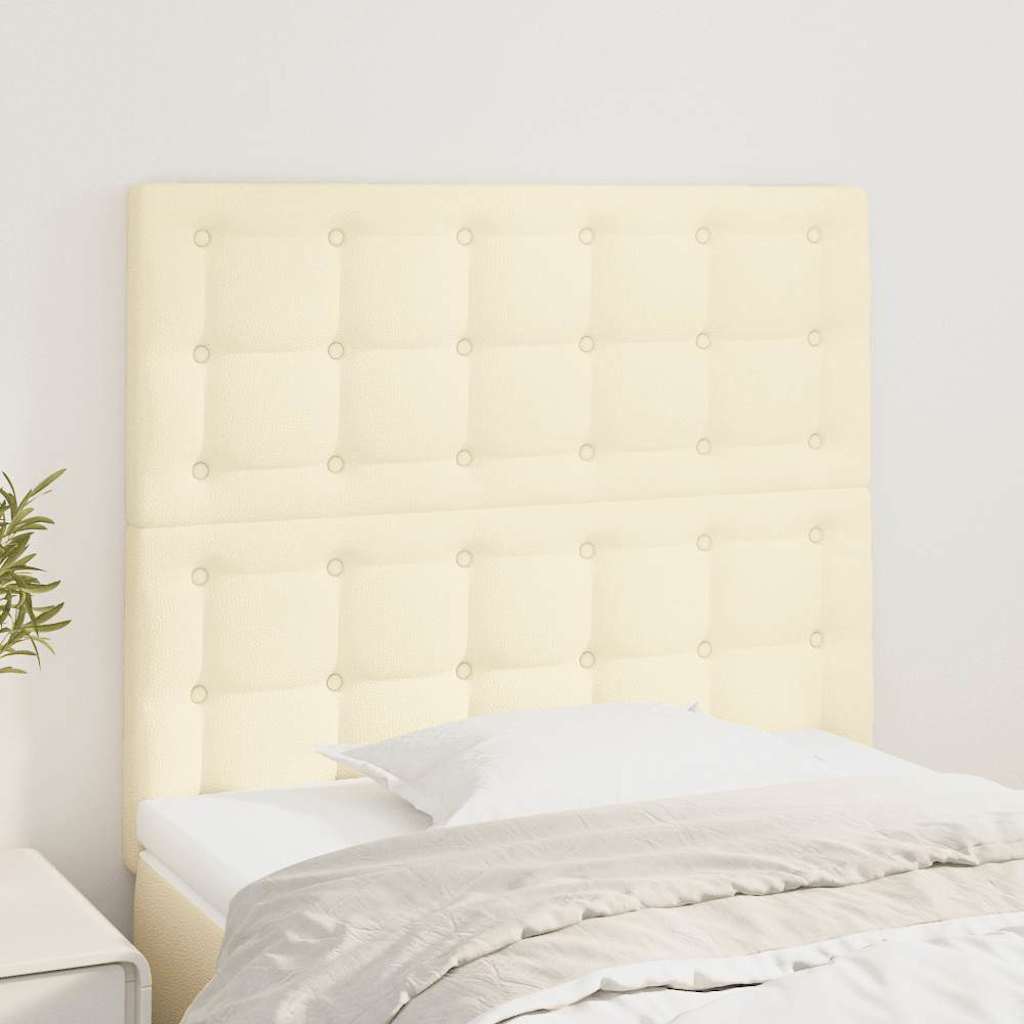 Vidaxl hoofdbord crème 80x5x118 128 cm kunstleer