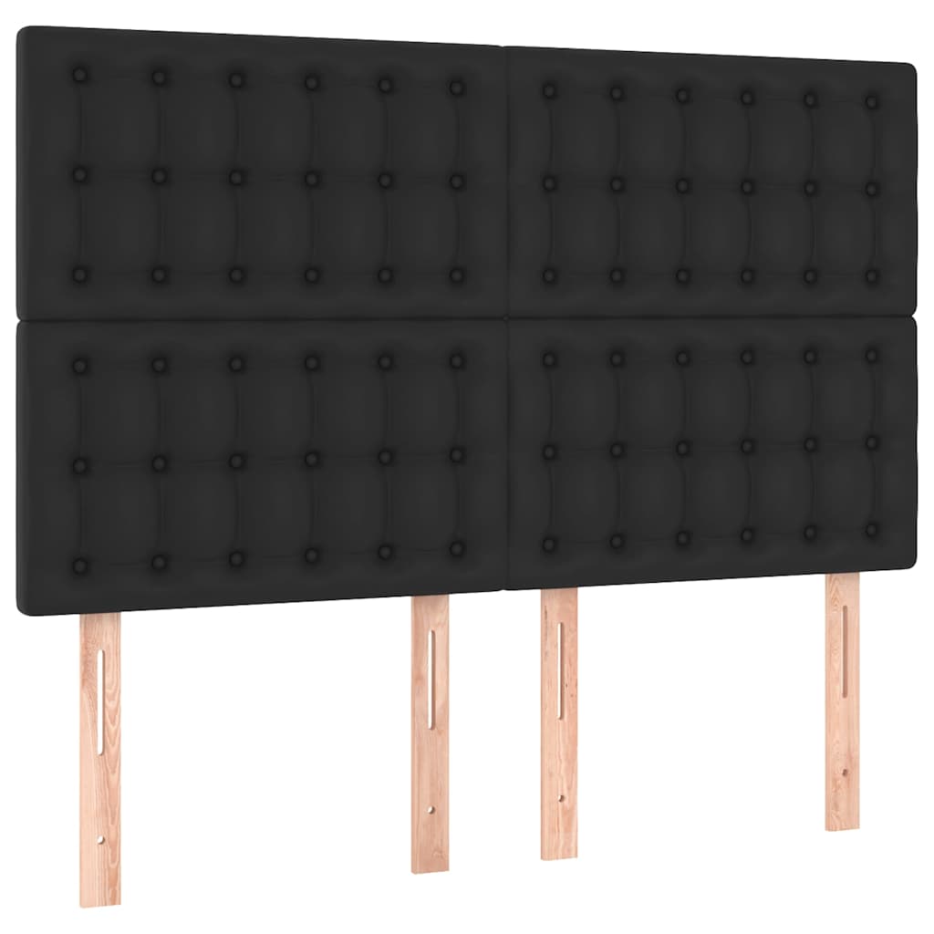 Vidaxl hoofdbord zwart 144x5x118 128 cm kunstleer