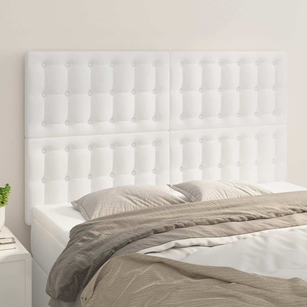 Vidaxl hoofdbord wit 144x5x118 128 cm kunstleer