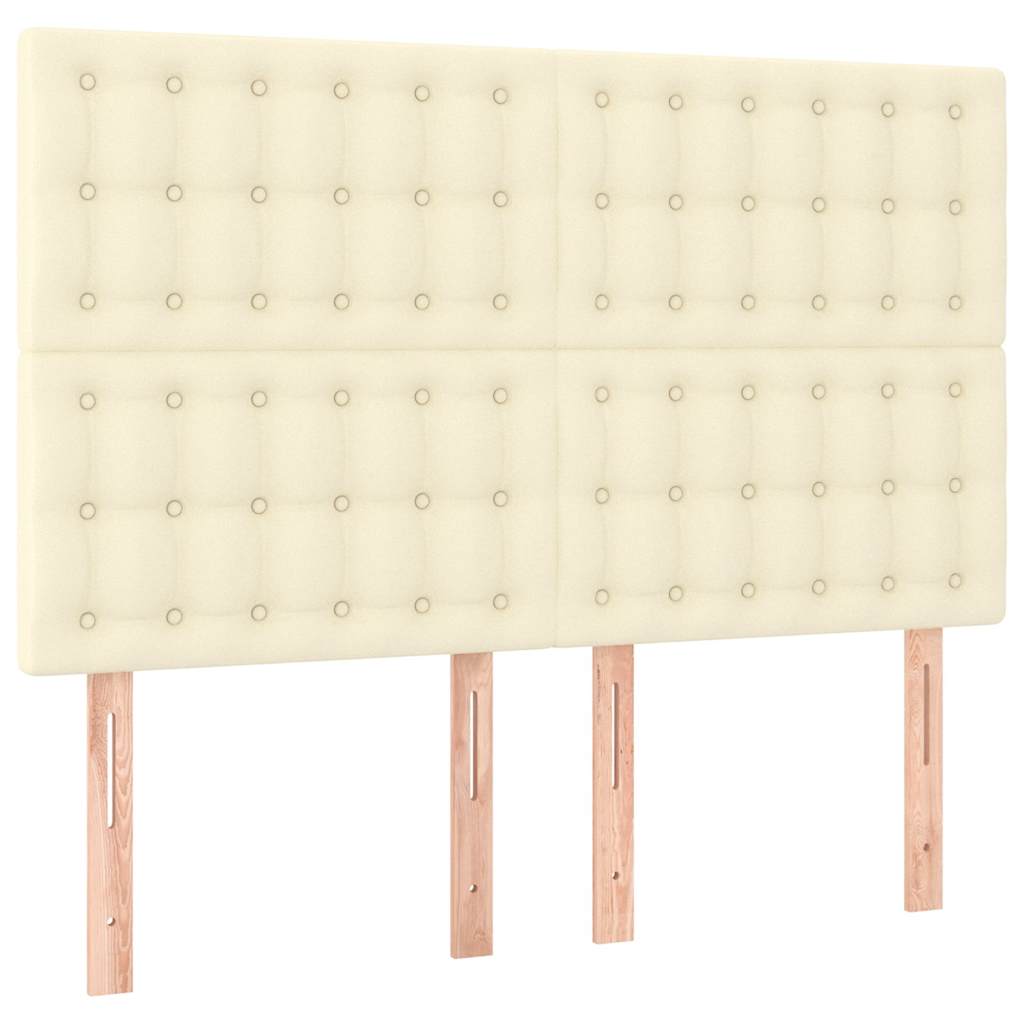 Vidaxl hoofdbord crème 144x5x118 128 cm kunstleer