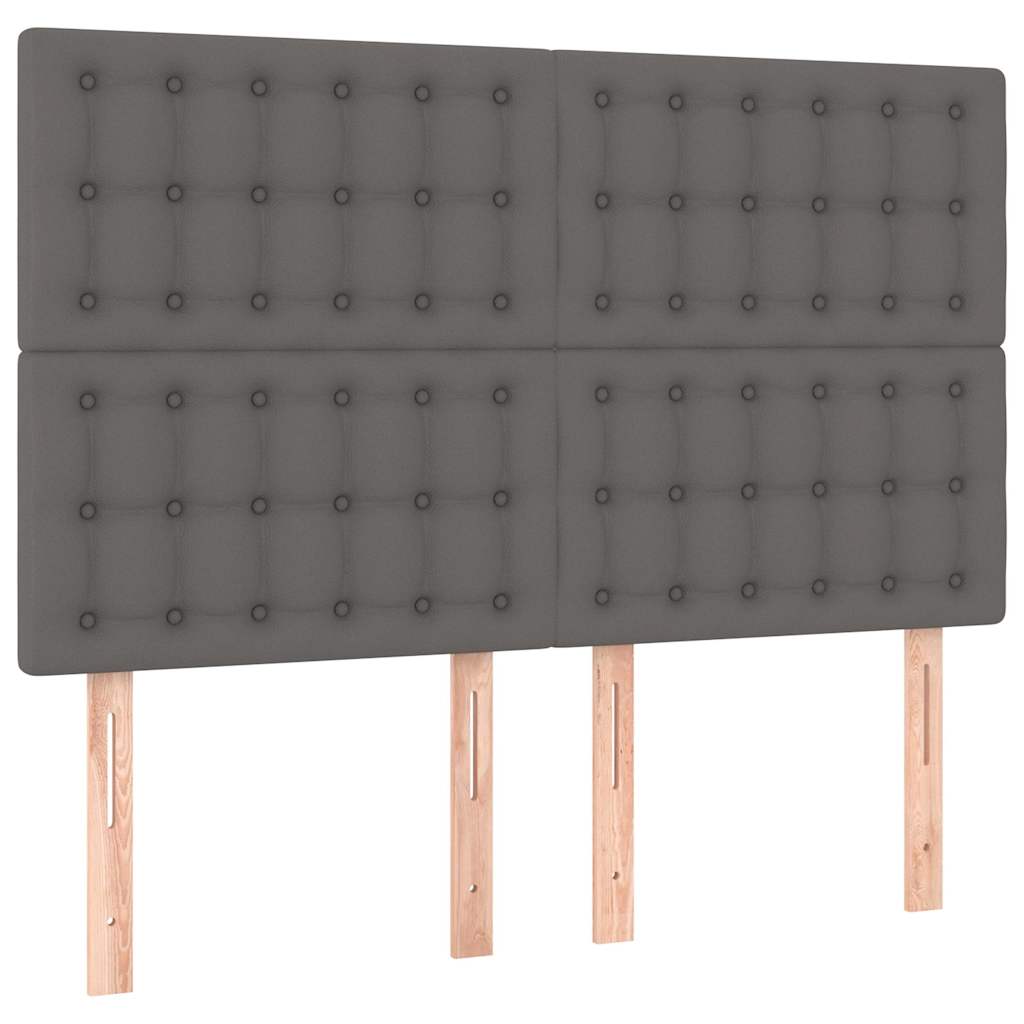 Vidaxl hoofdbord grijs 144x5x118 128 cm kunstleer
