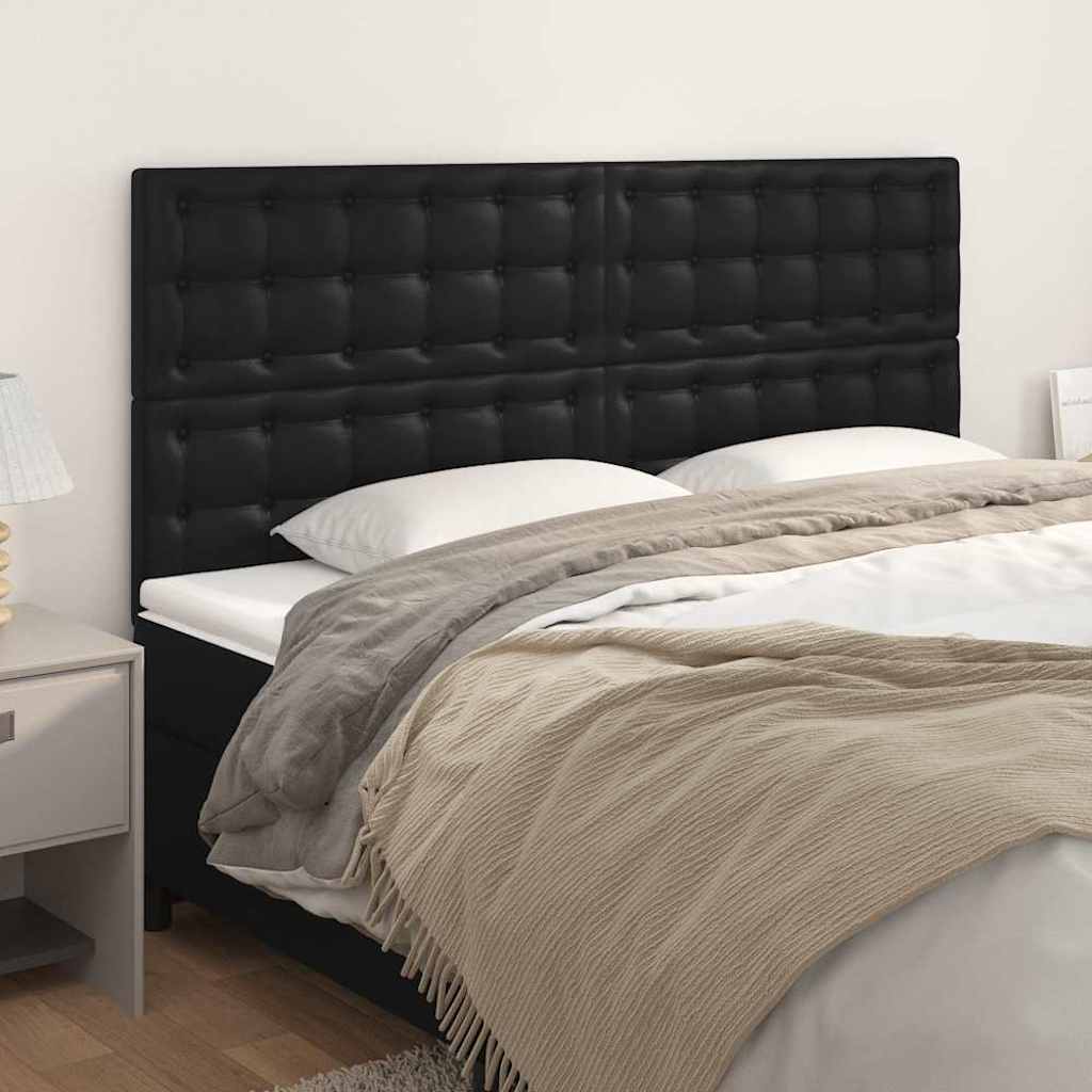 Vidaxl hoofdbord zwart 160x5x118 128 cm kunstleer