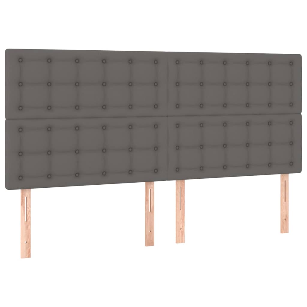Vidaxl hoofdbord grijs 160x5x118 128 cm kunstleer