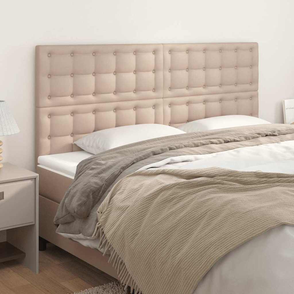 Vidaxl hoofdbord cappuccino 160x5x118 128 cm kunstleer