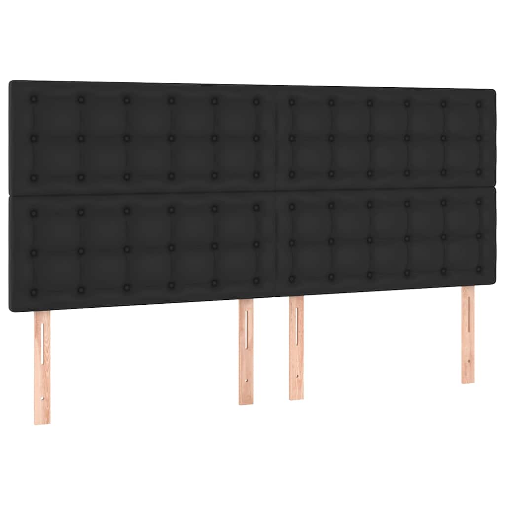 Vidaxl hoofdbord zwart 180x5x118 128 cm kunstleer