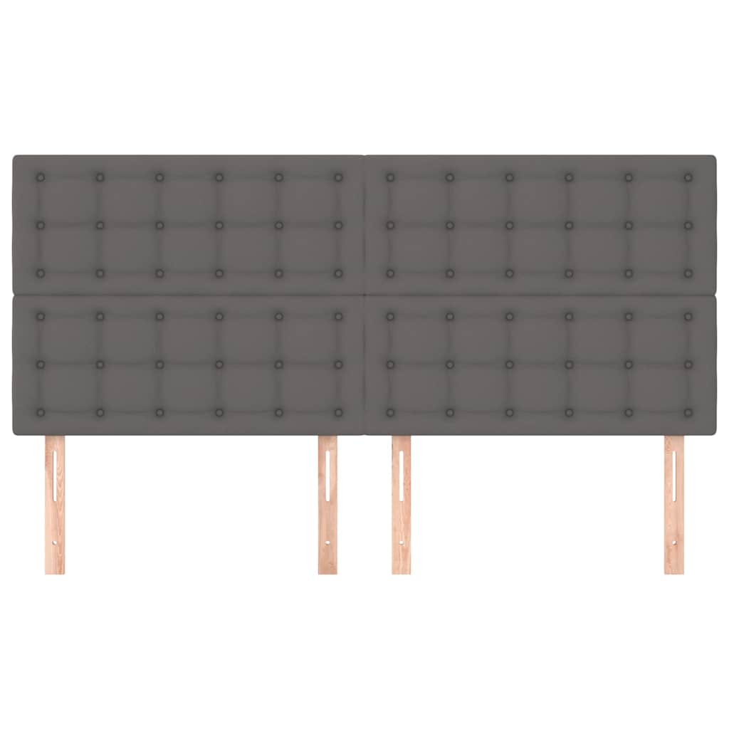 Vidaxl hoofdbord grijs 180x5x118 128 cm kunstleer