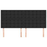 Vidaxl hoofdbord zwart 200x5x118 128 cm kunstleer
