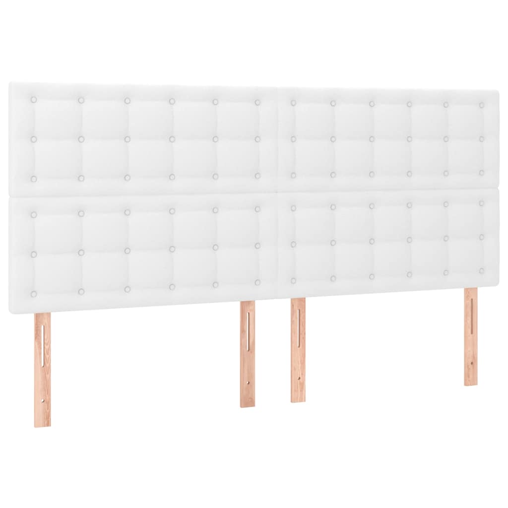 Vidaxl hoofdbord wit 200x5x118 128 cm kunstleer