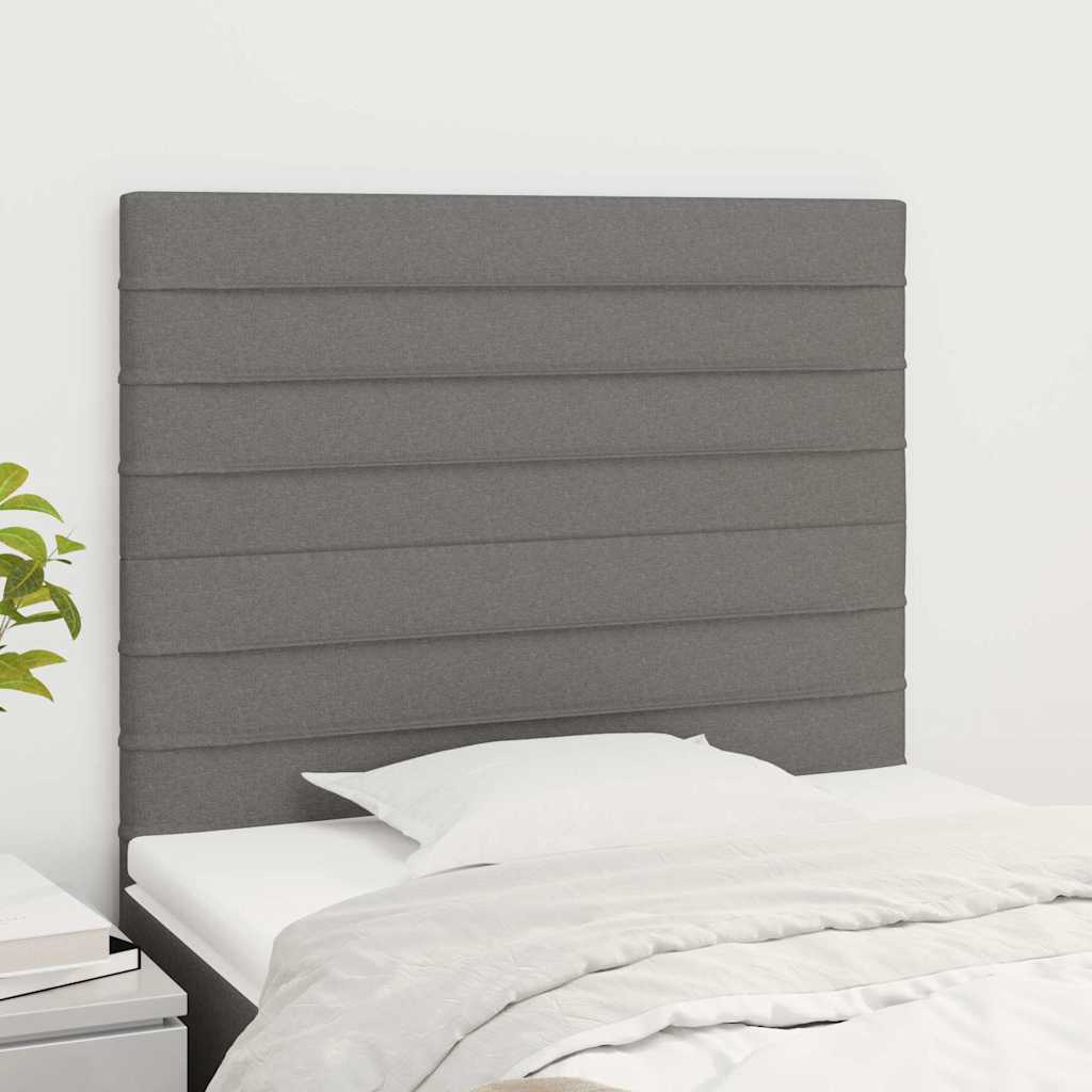Vidaxl hoofdbord donkergrijs 80x5x118 128 cm stof