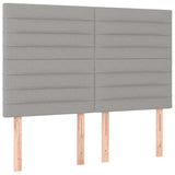 Vidaxl hoofdbord lichtgrijs 144x5x118 128 cm stof
