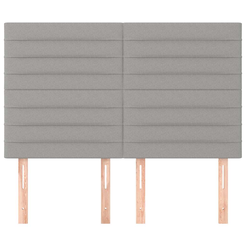 Vidaxl hoofdbord lichtgrijs 144x5x118 128 cm stof