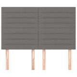 Vidaxl hoofdbord donkergrijs 144x5x118 128 cm stof