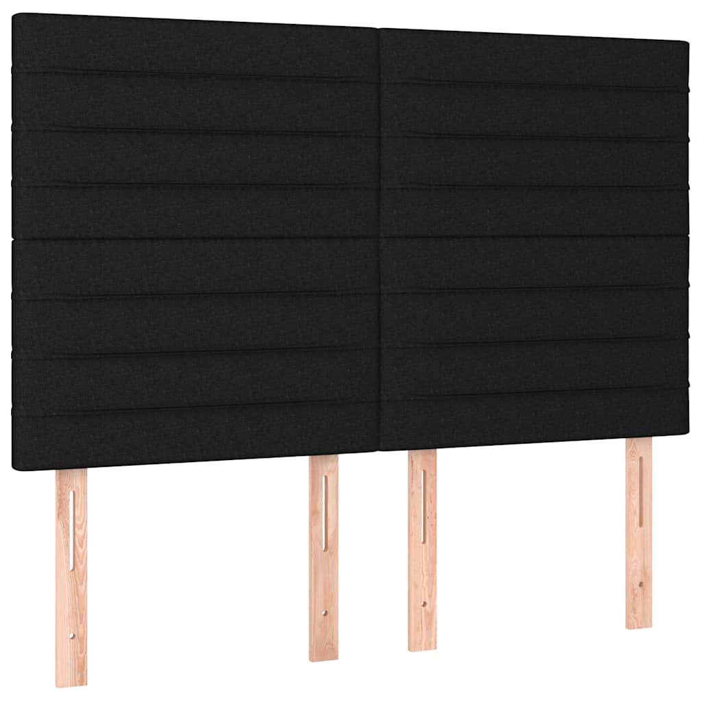 Vidaxl hoofdbord zwart 144x5x118 128 cm stof
