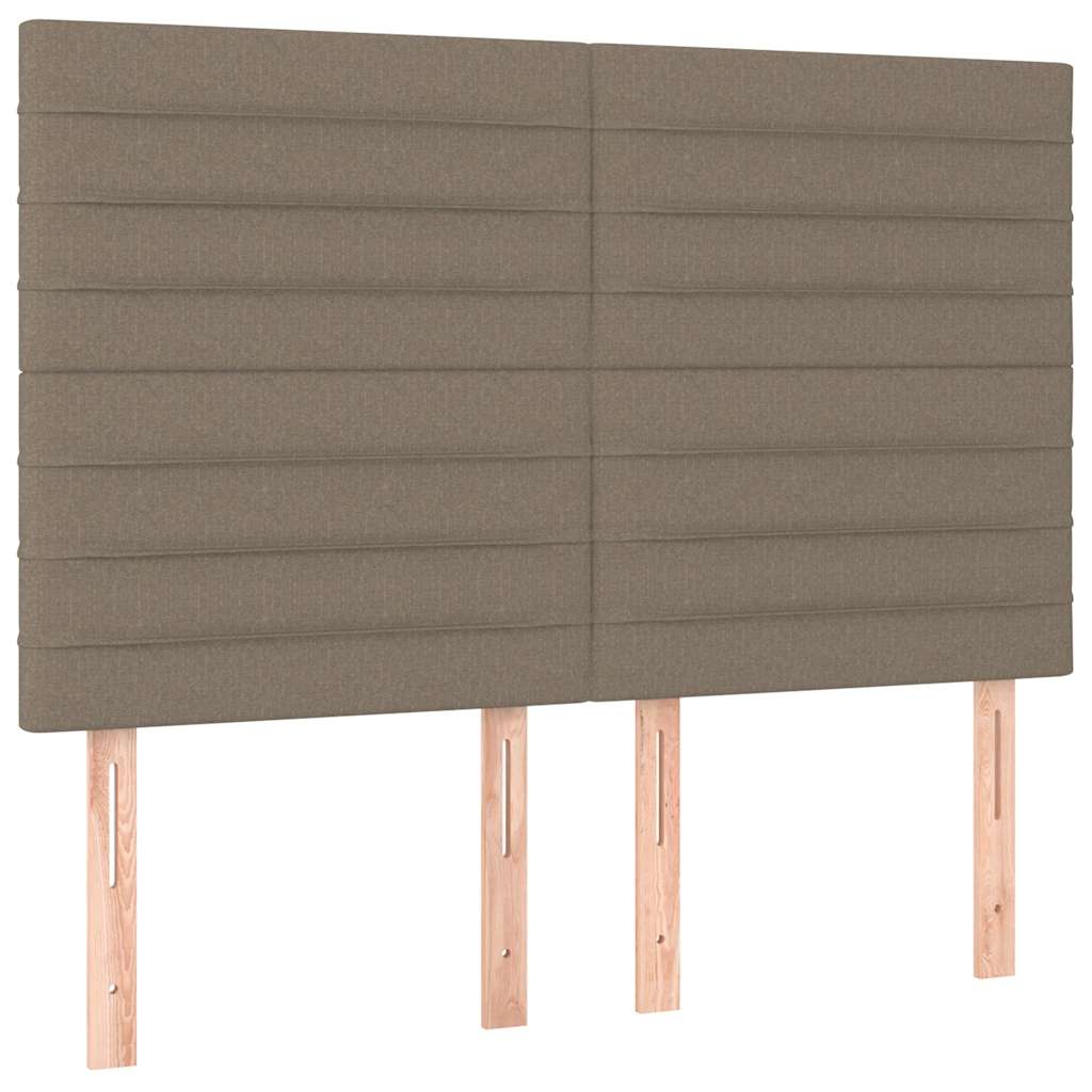 Vidaxl hoofdbord taupe 144x5x118 128 cm stof