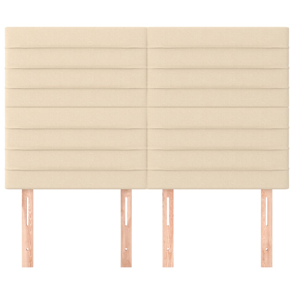 Vidaxl hoofdbord crème 144x5x118 128 cm stof