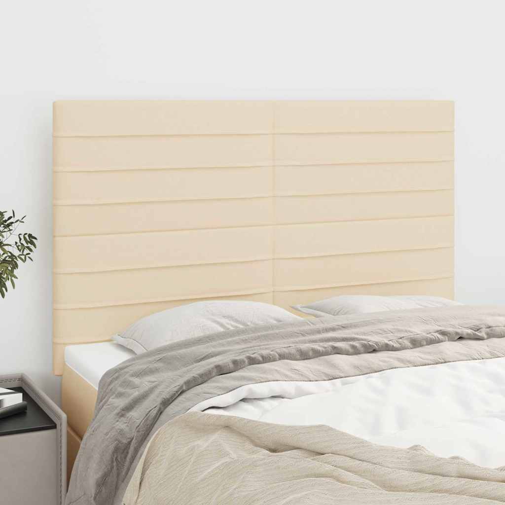 Vidaxl hoofdbord crème 144x5x118 128 cm stof