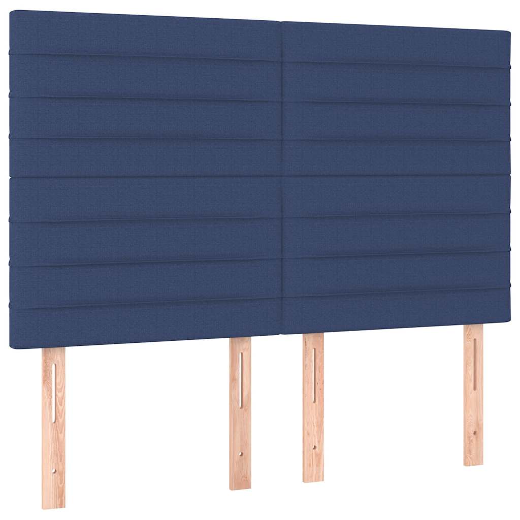 Vidaxl hoofdbord blauw 144x5x118 128 cm stof