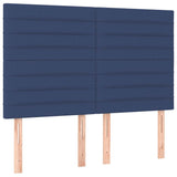 Vidaxl hoofdbord blauw 144x5x118 128 cm stof
