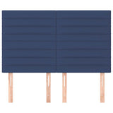 Vidaxl hoofdbord blauw 144x5x118 128 cm stof