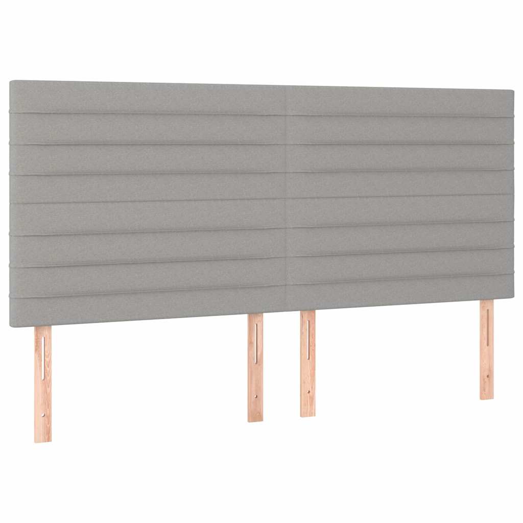 Vidaxl hoofdbord lichtgrijs 160x5x118 128 cm stof