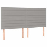 Vidaxl hoofdbord lichtgrijs 180x5x118 128 cm stof