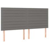 Vidaxl hoofdbord donkergrijs 180x5x118 128 cm stof
