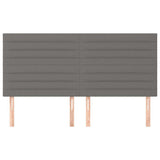 Vidaxl hoofdbord donkergrijs 180x5x118 128 cm stof