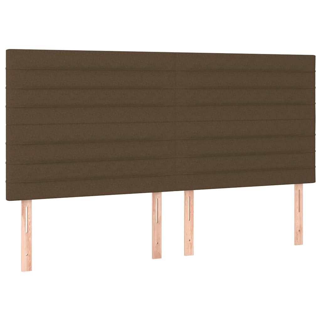 Vidaxl hoofdbord donkerbruin 180x5x118 128 cm stof