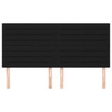 Vidaxl hoofdbord zwart 200x5x118 128 cm stof