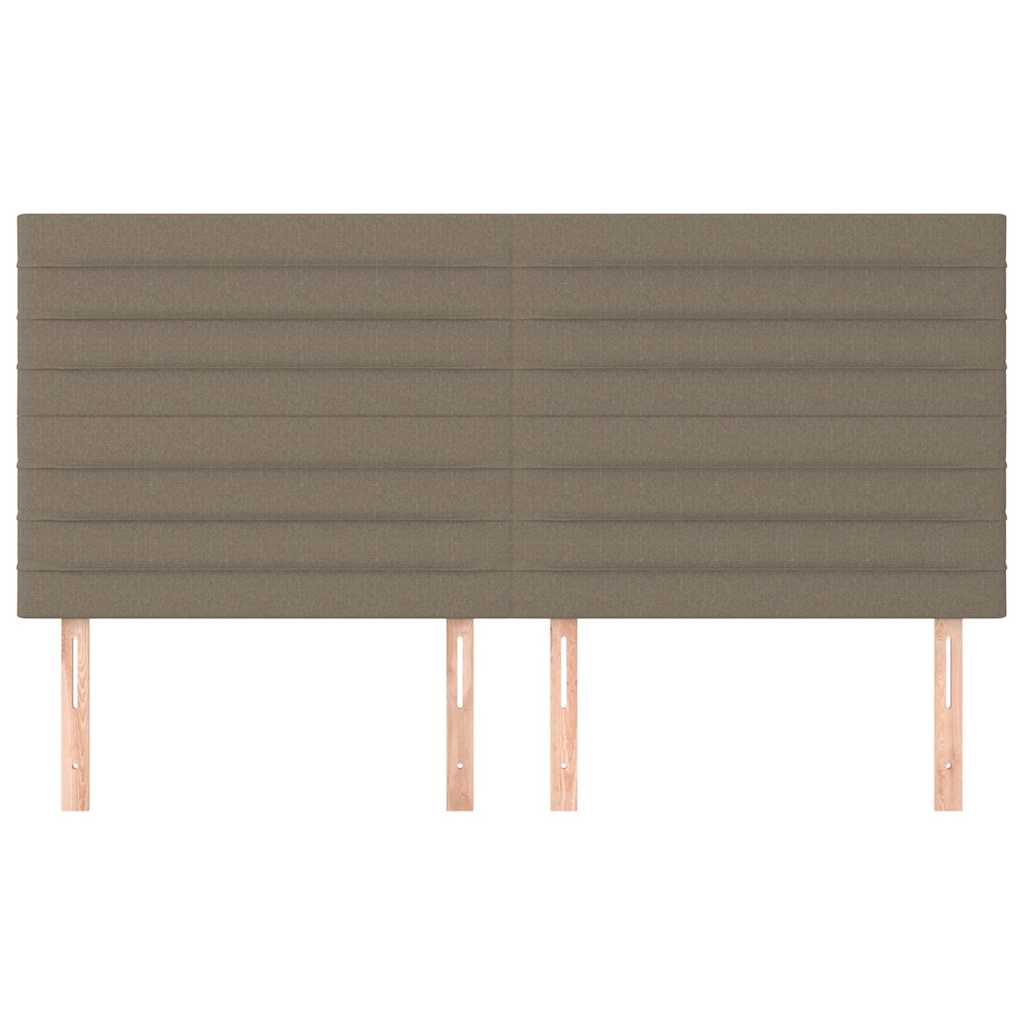 Vidaxl hoofdbord taupe 200x5x118 128 cm stof