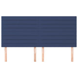 Vidaxl hoofdbord blauw 200x5x118 128 cm stof
