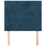 Vidaxl hoofdbord donkerblauw 80x5x118 128 cm fluweel
