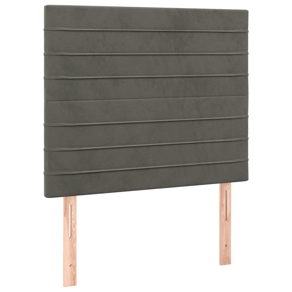 Vidaxl hoofdbord donkergrijs 90x5x118 128 cm fluweel
