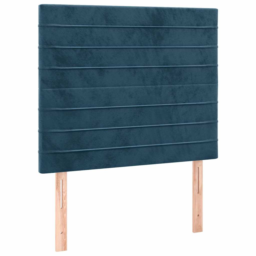 Vidaxl hoofdbord donkerblauw 90x5x118 128 cm fluweel