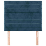 Vidaxl hoofdbord donkerblauw 90x5x118 128 cm fluweel