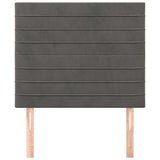 Vidaxl hoofdbord donkergrijs 100x5x118 128 cm fluweel