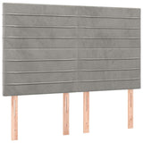 Vidaxl hoofdbord lichtgrijs 144x5x118 128 cm fluweel