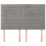 Vidaxl hoofdbord lichtgrijs 144x5x118 128 cm fluweel