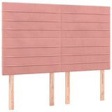 Vidaxl hoofdbord roze 144x5x118 128 cm fluweel