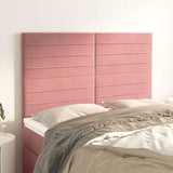 Vidaxl hoofdbord roze 144x5x118 128 cm fluweel
