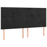 Vidaxl hoofdbord zwart 160x5x118 128 cm fluweel