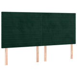 Vidaxl hoofdbord donkergroen 160x5x118 128 cm fluweel