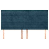 Vidaxl hoofdbord donkerblauw 160x5x118 128 cm fluweel