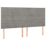 Vidaxl hoofdbord lichtgrijs 180x5x118 128 cm fluweel